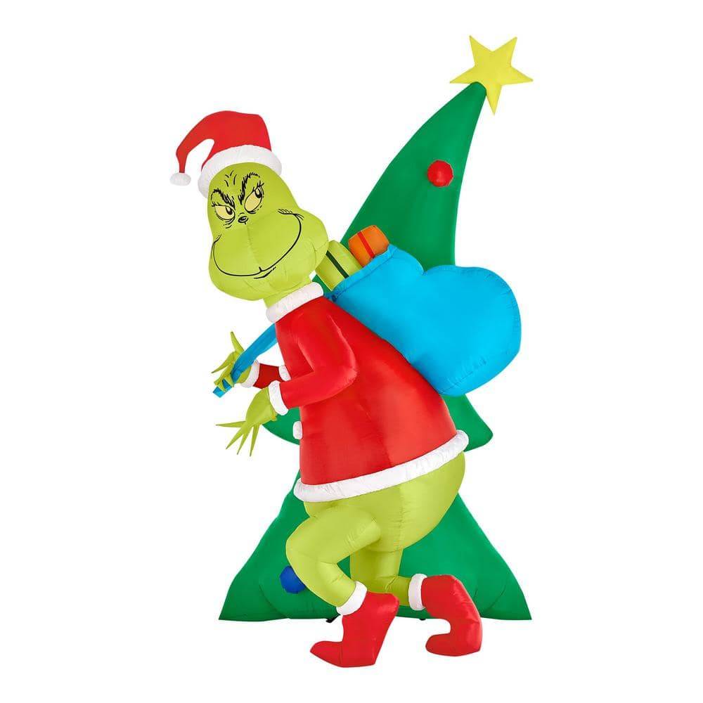 Grinch 9 Ft. Giant-Sized Led Grinch Scene Christmas Airblown® Inflatable