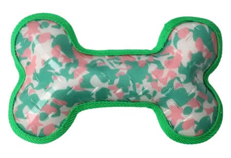 Bone Dog Toy 9.25in x 5.62in Green Multi