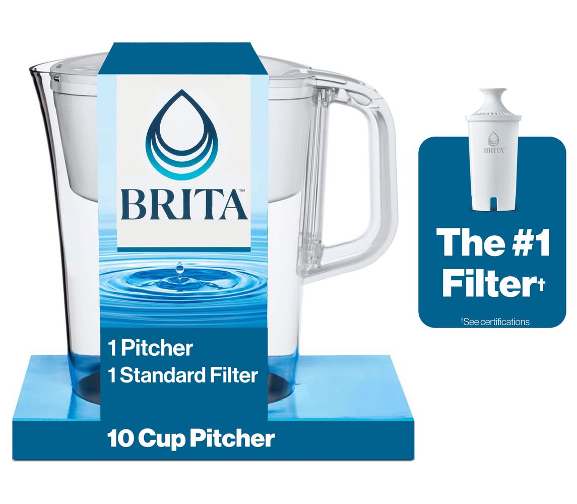 Brita Tahoe 10-Cup White Plastic Water filter pitcher