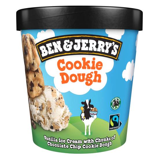 Ben & Jerry's Vanilla, Ice Cream Cookie Dough (465ml)