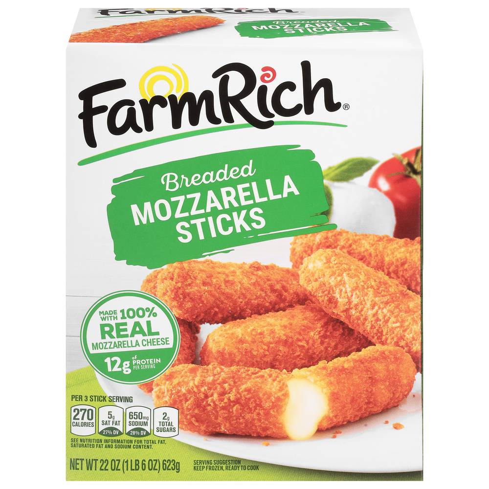 Farm Rich Breaded Mozzarella Sticks (22 oz)