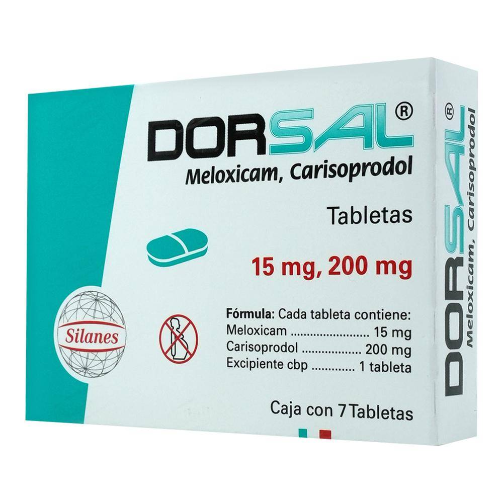 Silanes dorsal tabletas 15 mg / 200 mg (7 piezas)