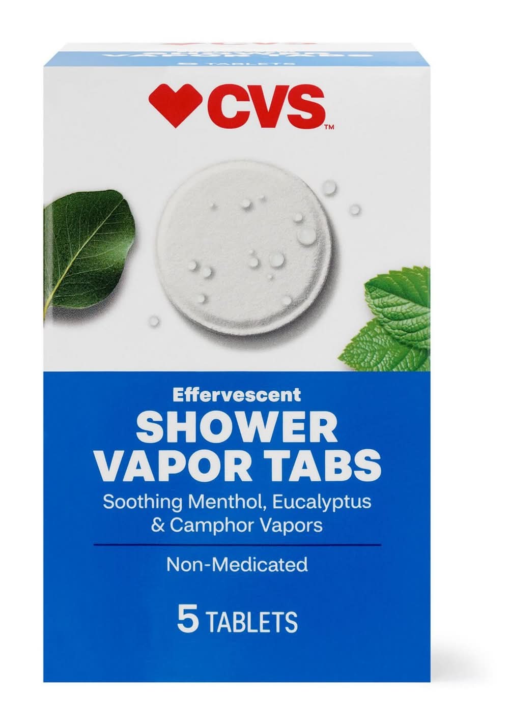 CVS Health Shower Vapor Tablets, Eucalyptus-Camphor-Menthol (5 ct)