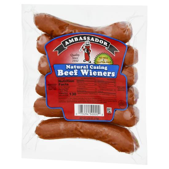 Ambassador Natural Casing Beef Wieners