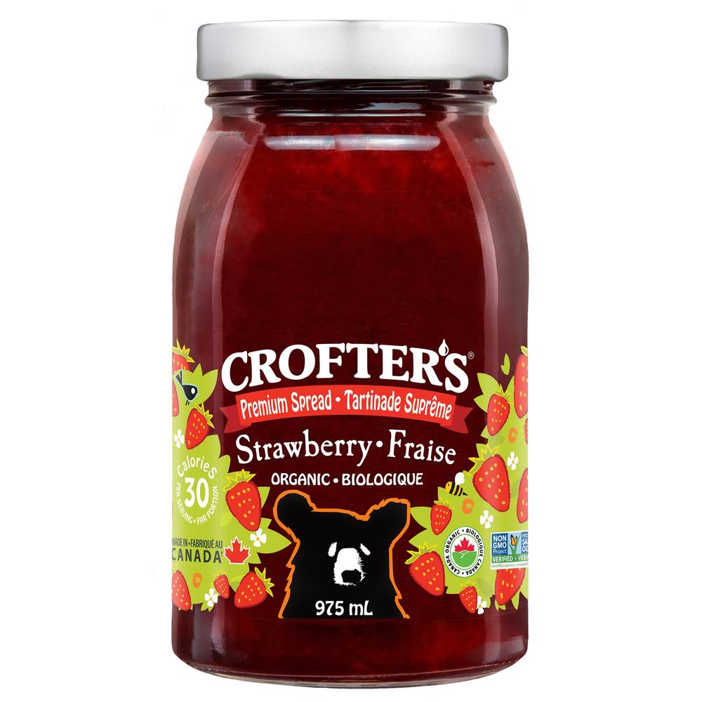 Crofter'S Organic Strawberry Spread, 975 Ml