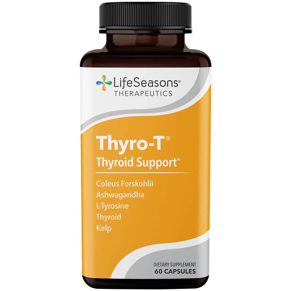 Thyro-T Thyroid Support With Coleus Forskohlii, Ashwagandha, L-Tyrosine, Thyroid & Kelp (60 Capsules)