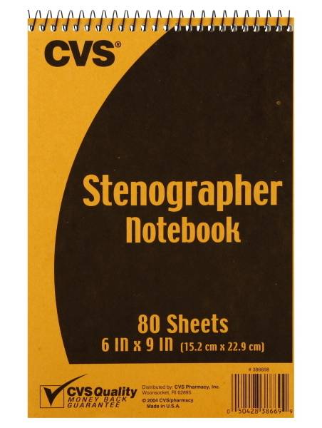 CVS Pharmacy Stenographer Notebook, 6 x 9 in. (80 ct)