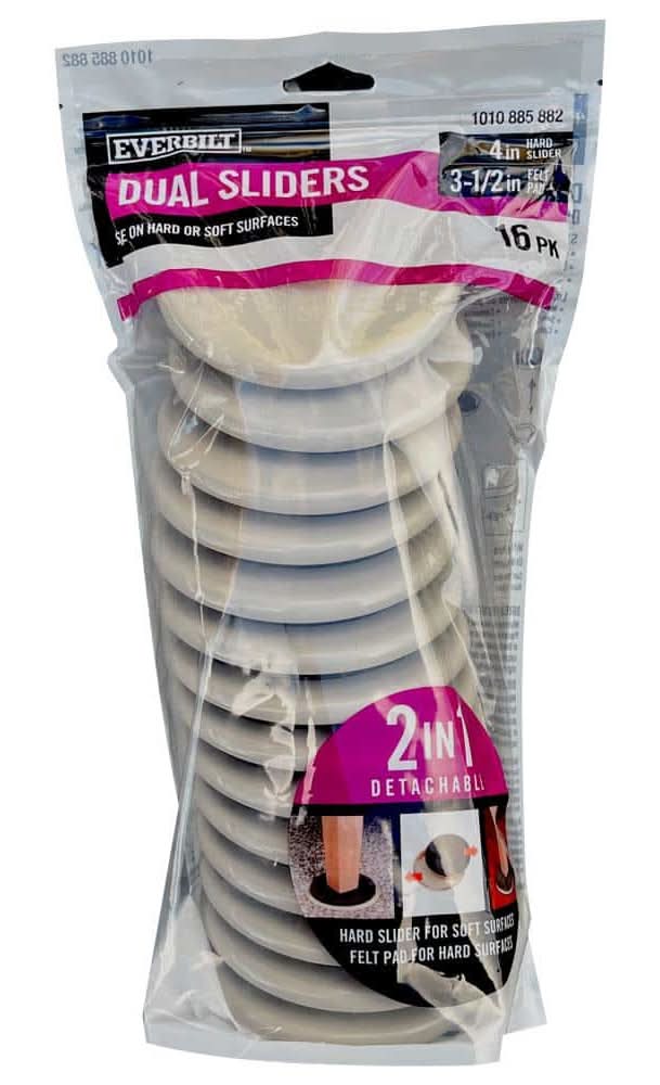 Everbilt 4 In. (3.5 In. Inside) 2-In-1 Furniture Mover (16-Pack)