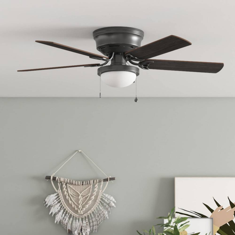 Harbor Breeze Armitage Indoor Flush Mount Ceiling Fan With Light (bronze)