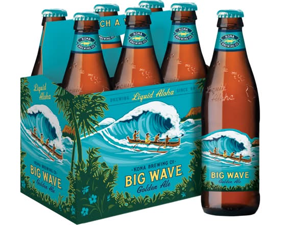 Kona Brewing Co. Big Wave Golden Ale 6 Pack 12 oz Bottles