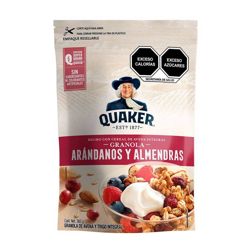Quaker granola mezcla selecta con arándanos y avena (360 g)