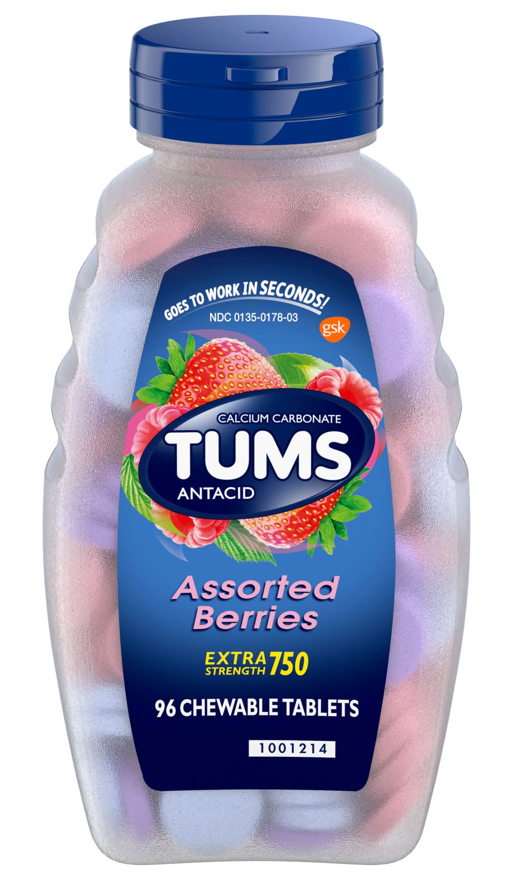 Tums Antacid Assorted Berries Chewable Tablets (0.3 oz)