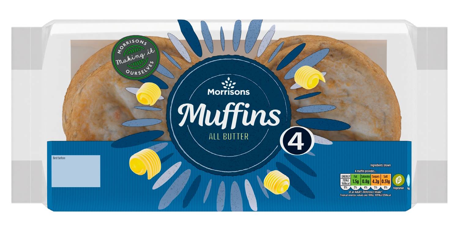 Morrisons 4 All Butter Muffins