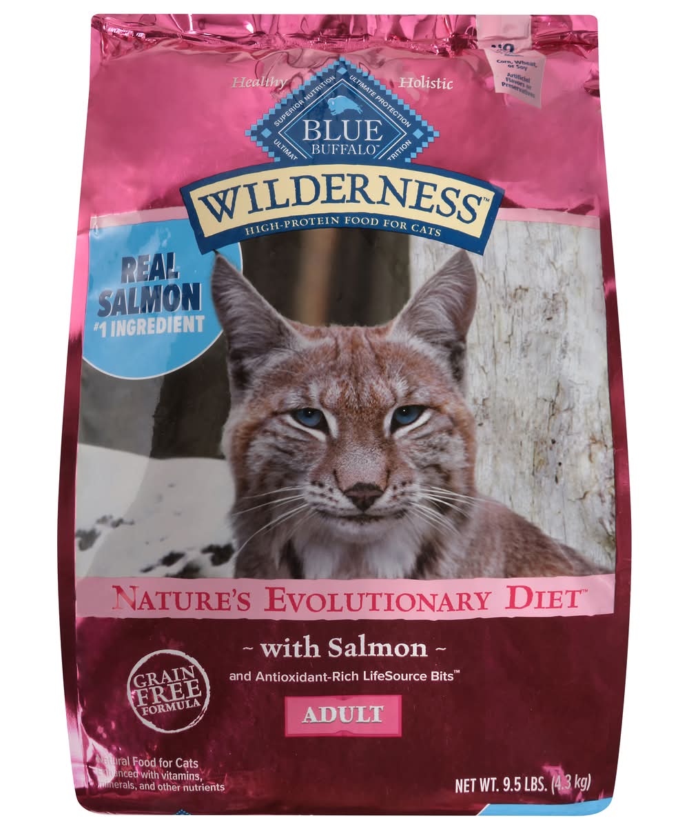 Blue Buffalo Wilderness Nature's Evolutionary Diet Adult With Salmon Cat Food (9.5 lbs)
