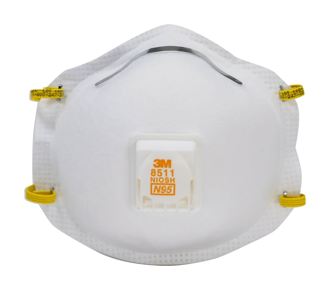 3M 10 -Pack White Disposable N95 Sanding and fiberglass Disposable respirator | 8511H10-DC-PS