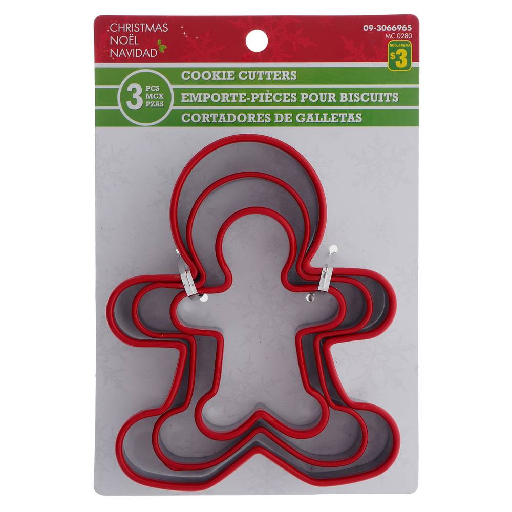 Dollarama Xmas- Shaped Cookie Cutter Set (3 ct)