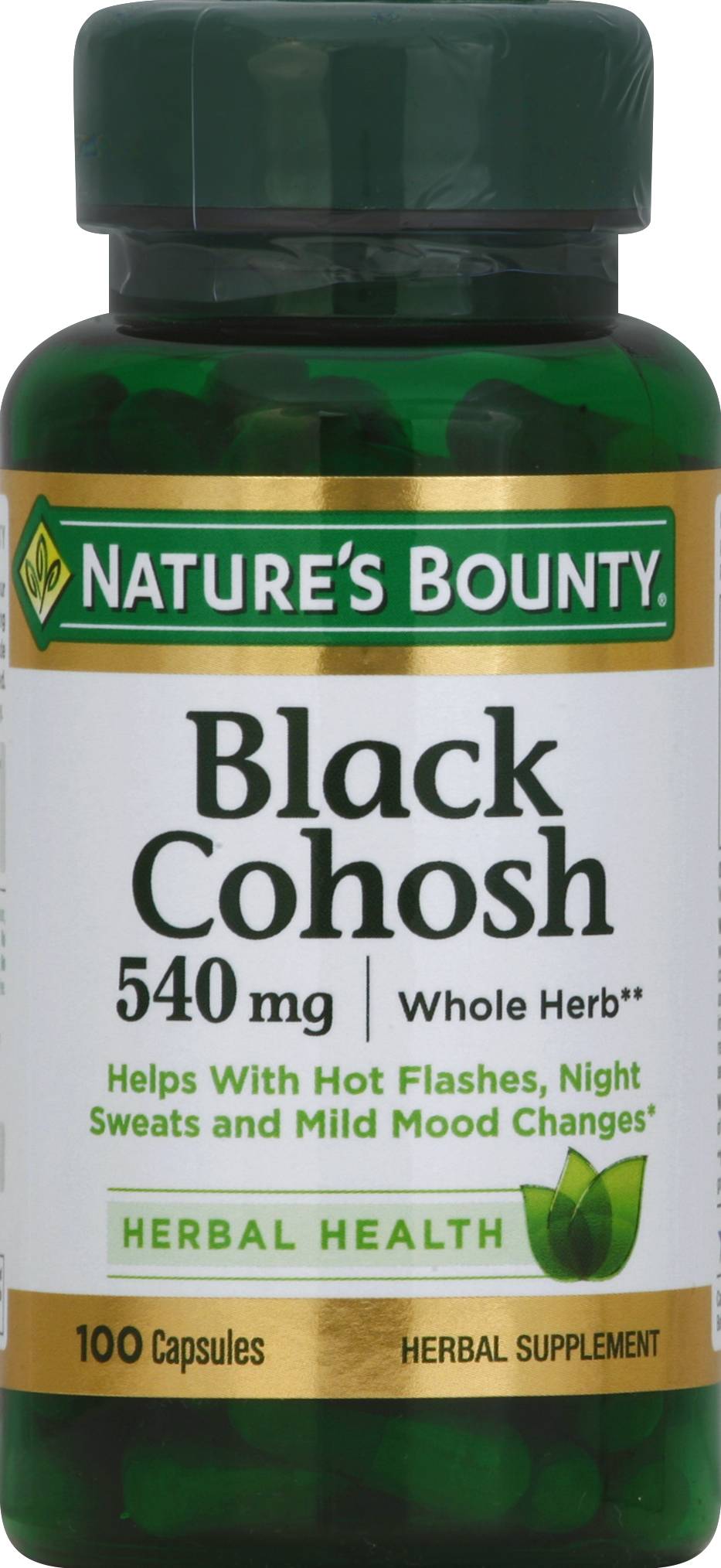 Nature's Bounty Black Cohosh 540 mg Whole Herb (100 ct)