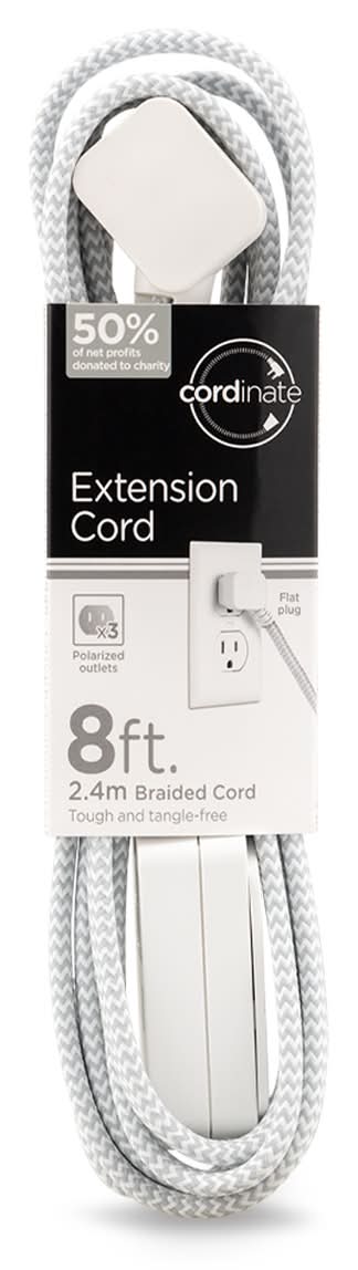 Cordinate · Extensión con 3 salidas polarizado, 2.4 m