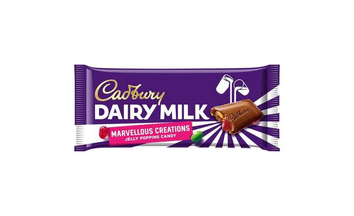 Cadbury Dairy Milk Marvellous Creations Jelly Popping Candy Shells Chocolate Bar 160g (401263)