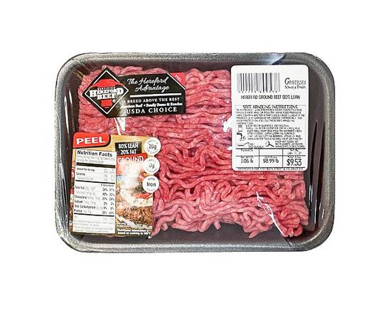 Hereford Ground Beef 80% Lean (approx 1 lb)