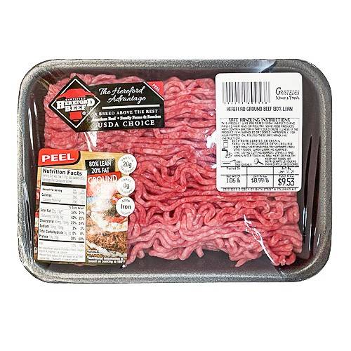 Certified Angus Ground Beef 80% Lean (approx 1 lb)