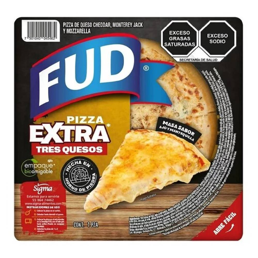 FUD · Pizza de tres quesos (216 g)