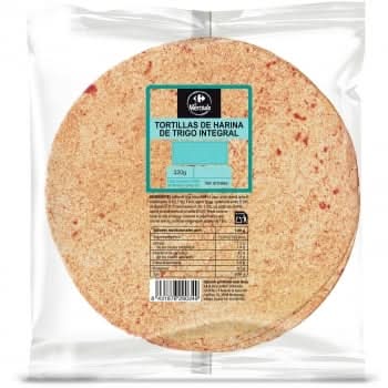 Tortillas de harina de trigo integral Carrefour 320 g