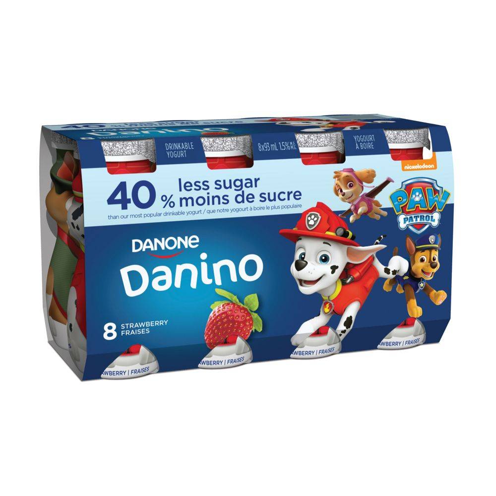 Danino Assortiment de yogourts à boire à saveur de fraise 1,5 
