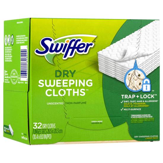 Swiffer Unscented Dry Sweeping Cloths Refills (32 cloths)