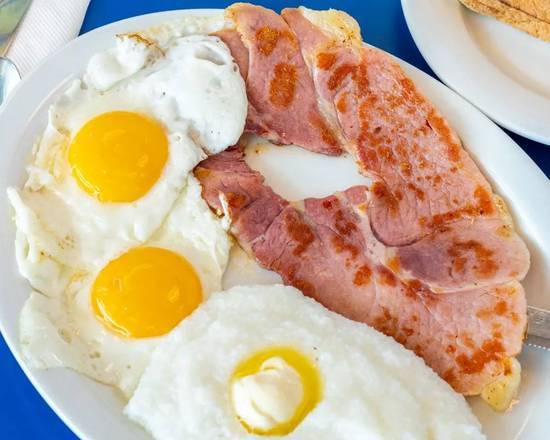 Order Two Eggs & Country Ham food online from Bob And Edith'S Diner store, Alexandria on bringmethat.com