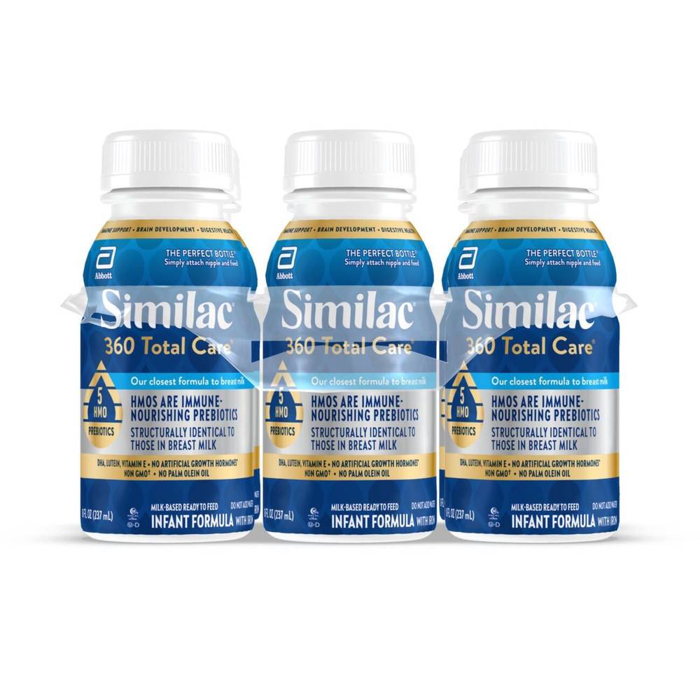 Similac 360 Total Care Ready To Feed Milk Based Infant Formula (6 x 8 oz)