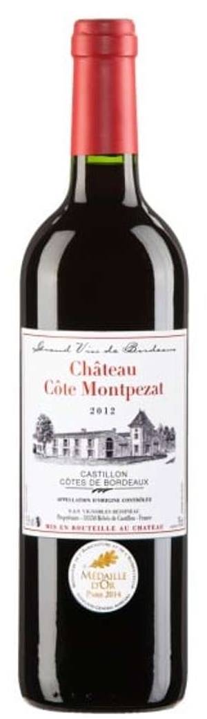 Château Côte Montpezat - Vin rouge castillon côtes de bordeaux, 2012 (750ml)