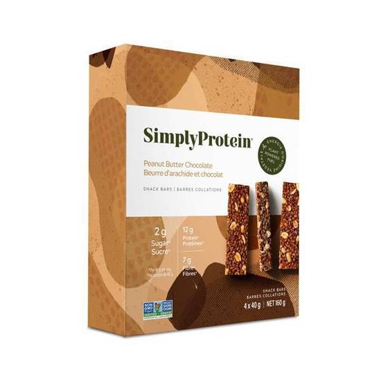 Simply Protein Peanut Butter Chocolate Snack Bars (4 x 40 g
