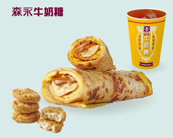 森永牛奶糖香蕉蛋餅組 Morinaga Milk Flavor Candy Banana Egg Pancake Roll Set