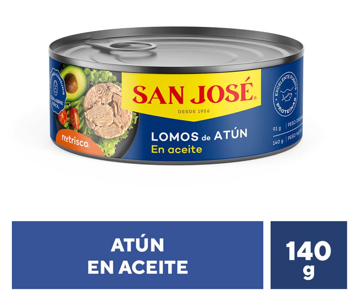 San José · Lomos de atún en aceite (140 g)