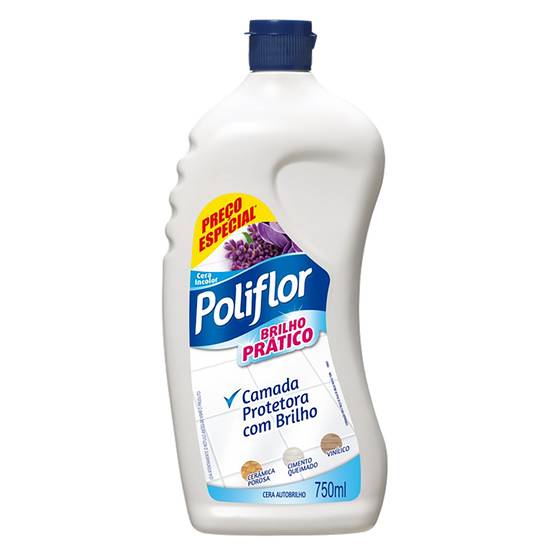 Poliflor cera líquida autobrilho incolor (750 ml)