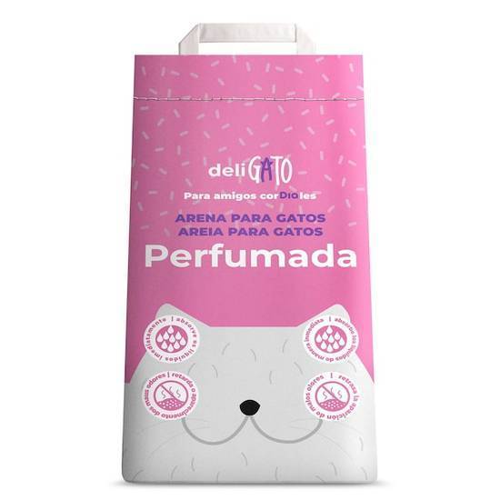 Arena para gatos absorbente perfumada deligato bolsa 5 kg