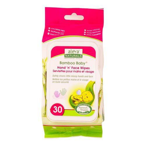 Aleva Naturals Bamboo Baby Hand & Face Wipes