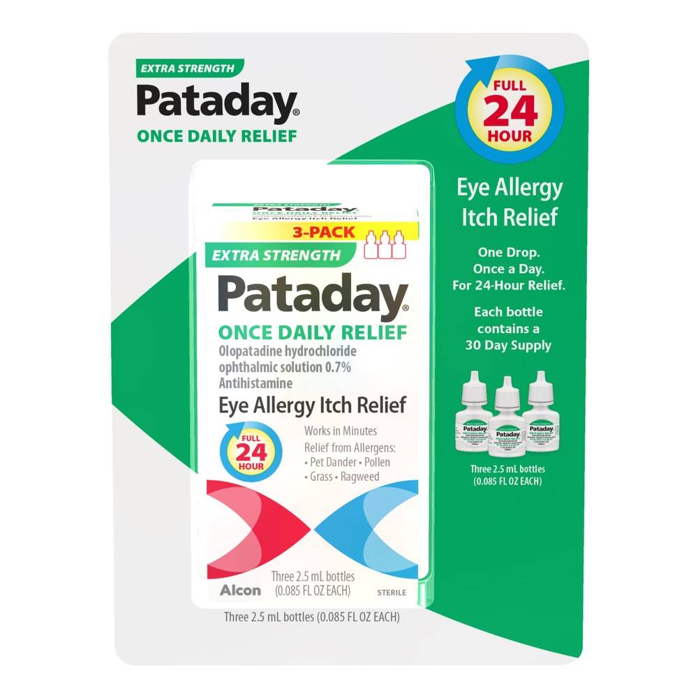 Pataday Extra Strength Once Daily Antihistamine Eye Drops (3 ct)