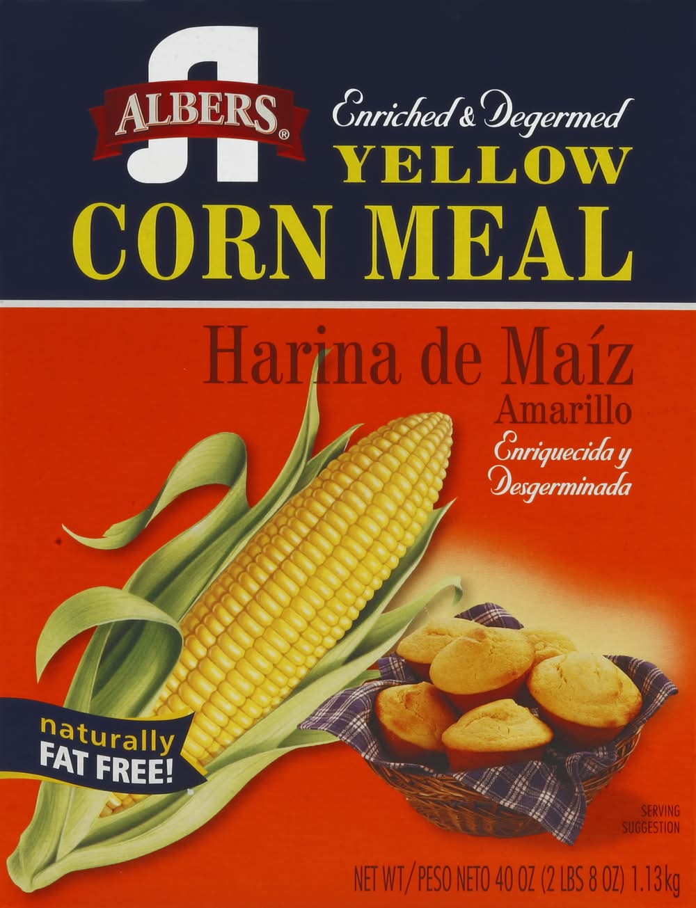 Albers Enriched & Degermed Yellow Corn Meal (40 oz)