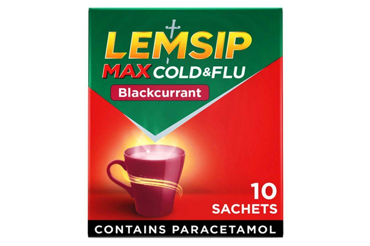 Lemsip Max Cold & Flu Blackcurrant - 10 Sachets