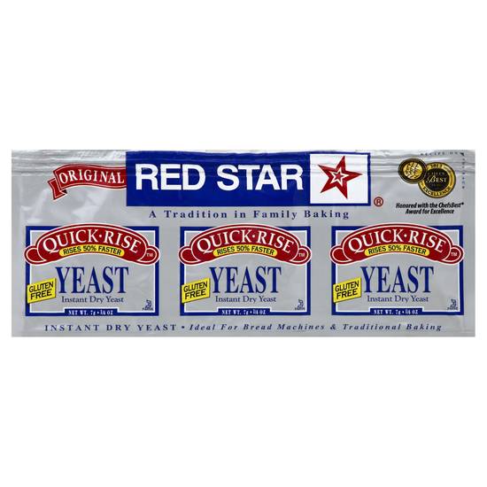 Red Star Quick Rise Original Yeast Instant Dry (3 ct)