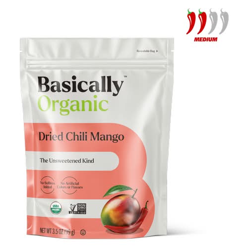 Basically Unsweetened Organic Dried Chili Mango (3.5 oz)
