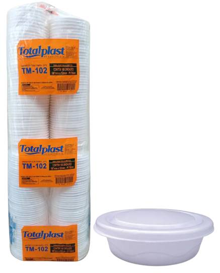 Totalplast embalagem refeição marmitex com tampa (50x750ml)