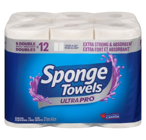 SpongeTowels Ultrapro Extra Strong & Absorbent Paper Towel (6 ct)