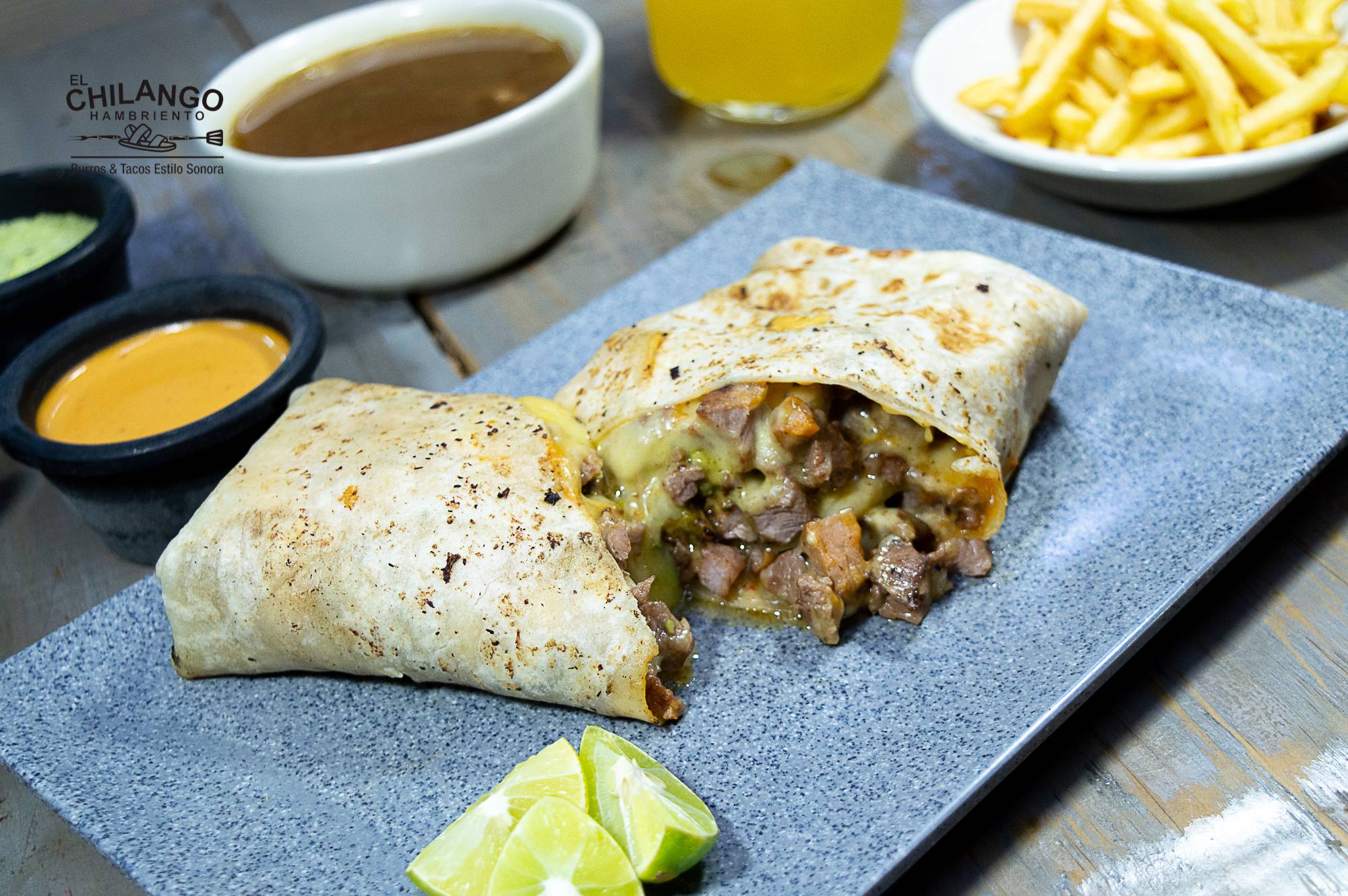 Burrito chorizo argentino