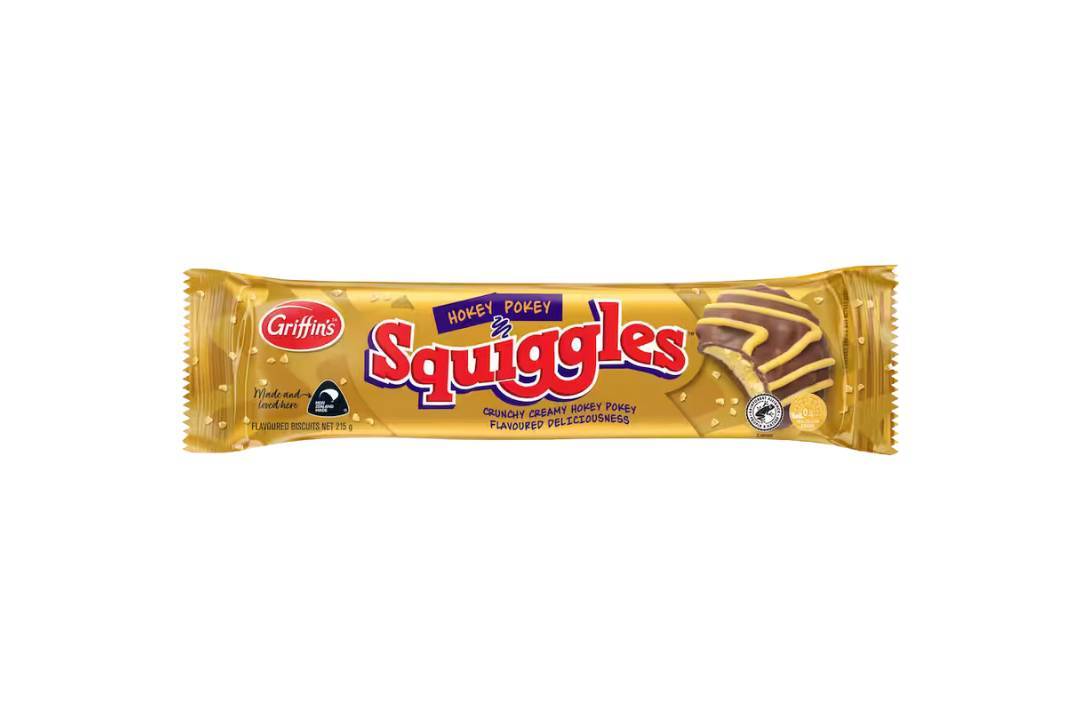 Griffins Biscuits Squiggles Hokey Pokey 215gm