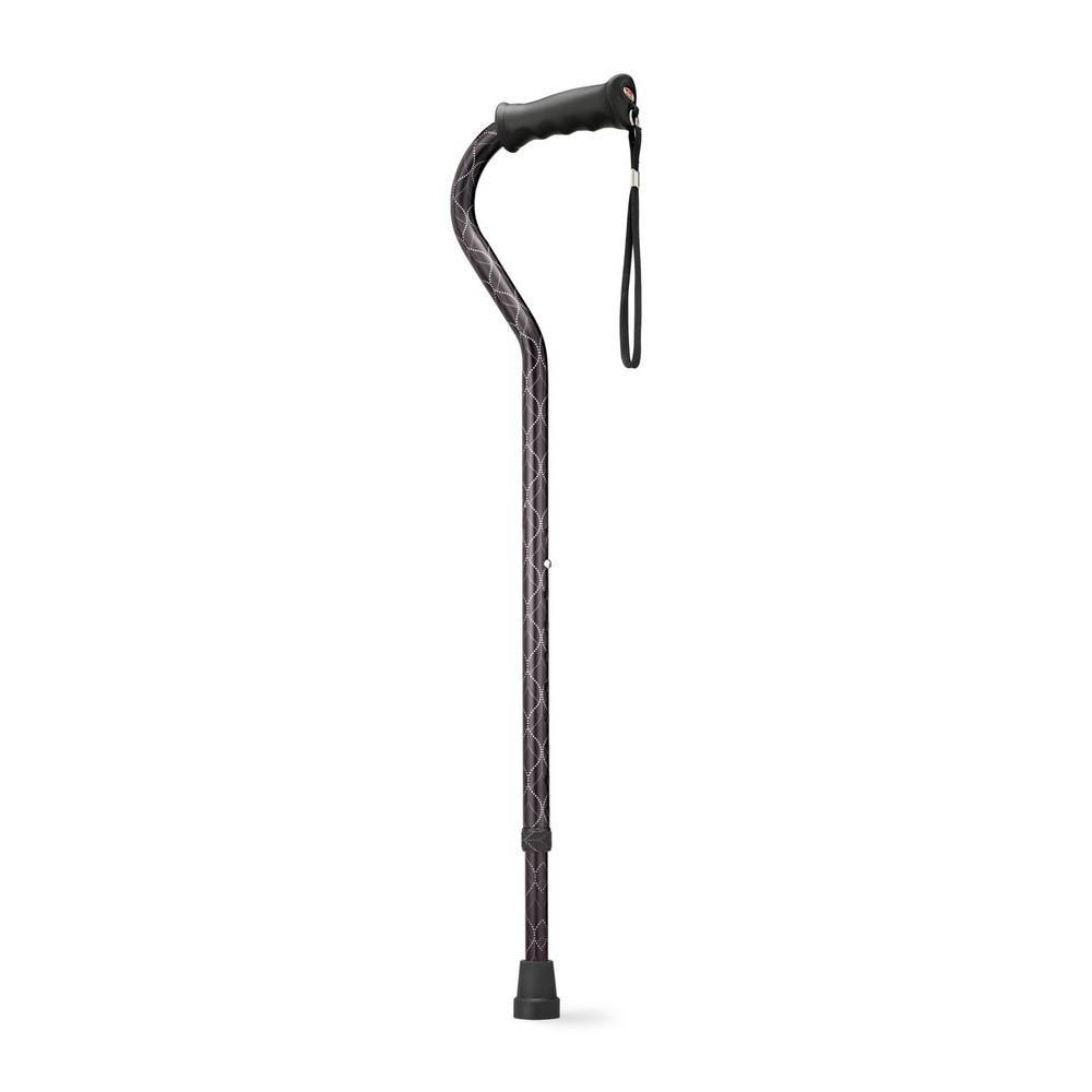 Cvs Health Gel Grip Offset Cane, Black Wave