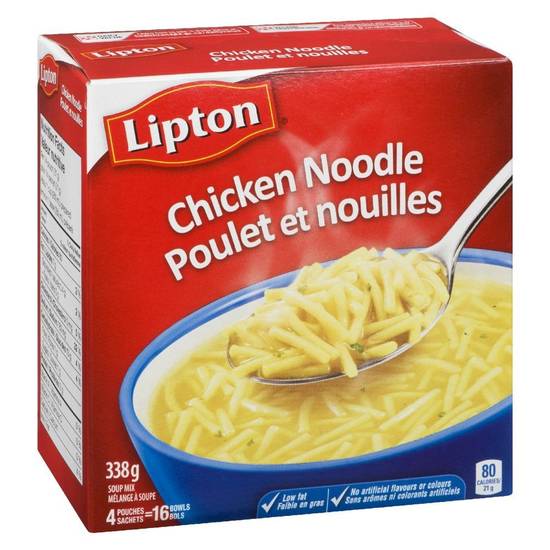 Lipton mélange à soupe poulet et nouilles - chicken noodle dry soup mix low fat (338 g)