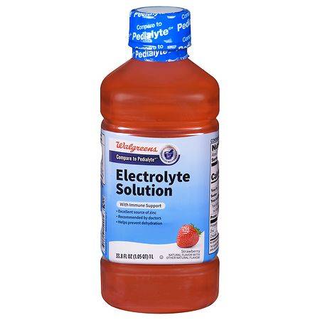 Walgreens Electrolyte Solution Strawberry - 33.8 fl oz